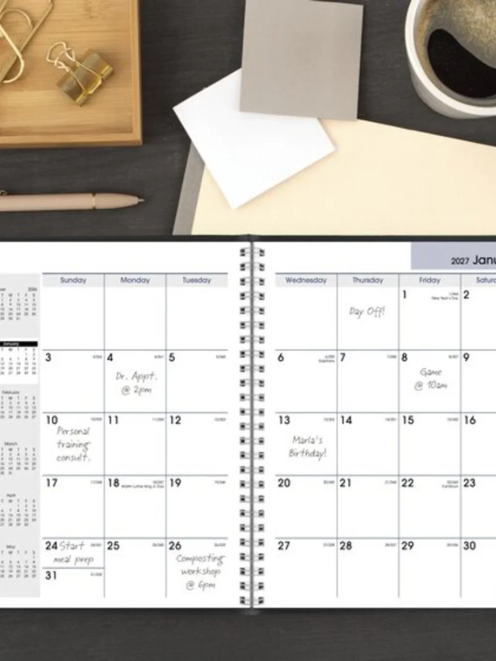 At-A-Glance 2027 Monthly Planner 12 Month Black Medium 7